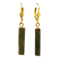 Boucles Jade Argent 925 Plaqué Or ( Vermeil )