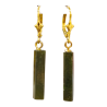 Boucles Jade Argent 925 Plaqué Or ( Vermeil )