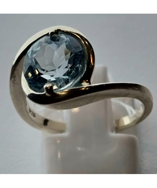 Bague Topaze bleue argent 925