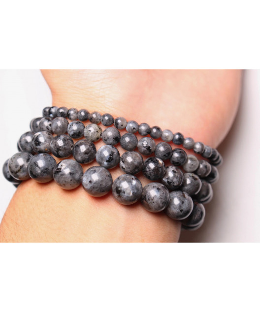 Bracelet Larvikite Pierres rondes (s)