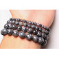 Bracelet Larvikite Pierres rondes (s)