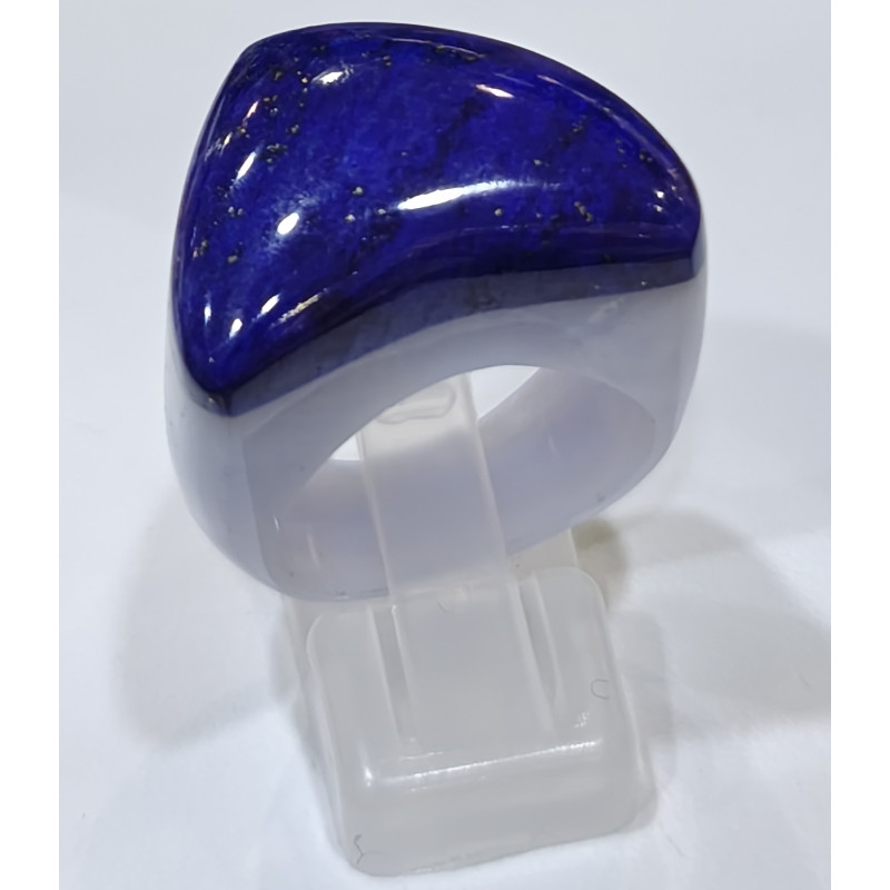 Bague Pierre Lapis-lazuli et Calcédoine