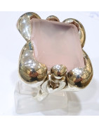 Bague Quartz Rose Anges Création Meirea Argent 925 Taille 58