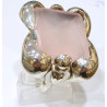 Bague Quartz Rose Anges Création Meirea Argent 925 Taille 58