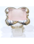 Bague Quartz Rose Anges Création Meirea Argent 925 Taille 58