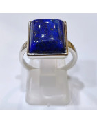 Bague Lapis-lazuli Cabochon Rectangulaire Argent 925