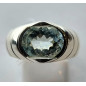 Bague Topaze bleue argent 925 Taille 60