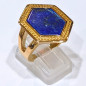 Bague Lapis-lazuli plaqué or Taille 57