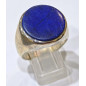 Bague Lapis-lazuli Cabochon Rond Argent 925 Taille 67