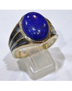 Bague Lapis-lazuli Ovale Argent 925 Taille 68