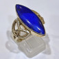 Bague Lapis-lazuli Navette Argent 925 Taille 60