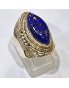 Bague Lapis-lazuli Argent 925 Taille 52