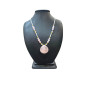 Collier Perles Eau Douce Kunzite Goutte Quartz Rose