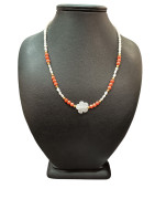 Collier Perles Eau Douce Corail Quartz Rose