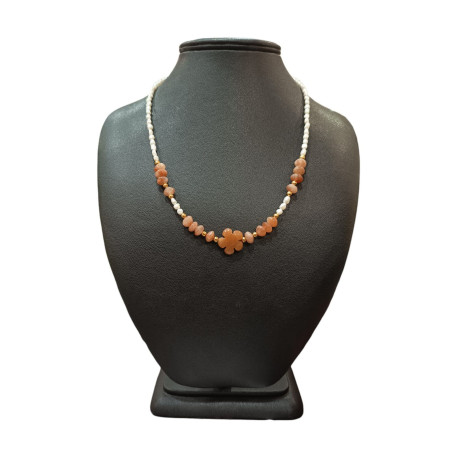 Collier Perle Eau Douce Aventurine Pierre de Soleil