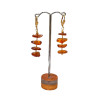 Boucles Ambre Baltique Baroque Plaquées Or