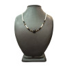 Collier Perles Eau Douce Onyx Œil de Faucon
