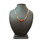 Collier Perles Eau Douce Jaspe rouge Cornaline