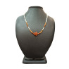 Collier Perles Eau Douce Jaspe rouge Cornaline