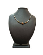 Collier Perles Eau Douce Œil de Tigre Hématite