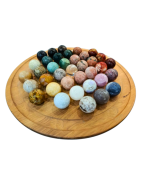 Jeu du Solitaire (Jeu de 37 Boules de Minéraux)