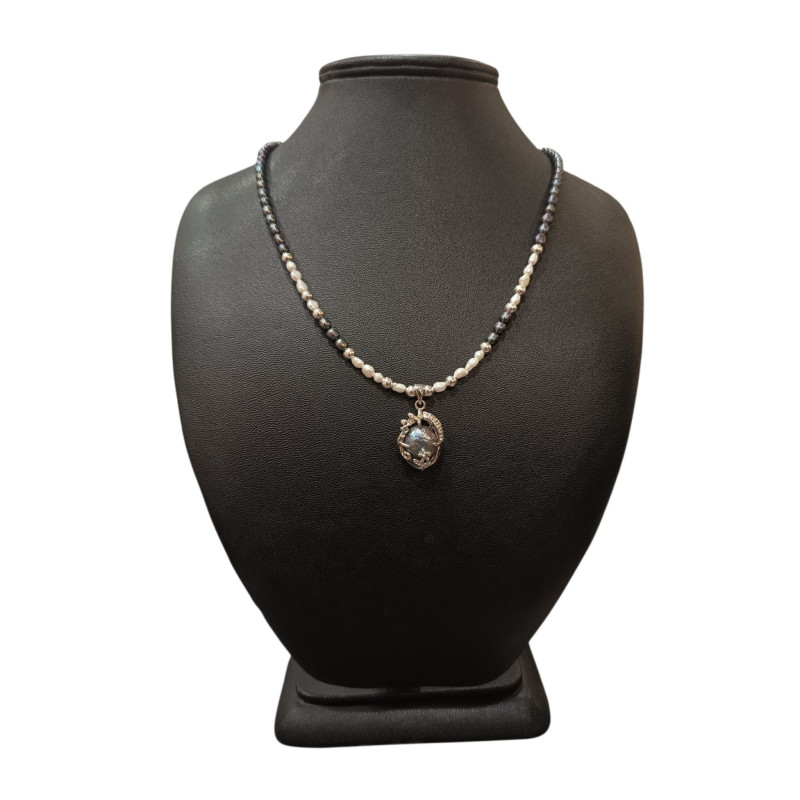 Collier Perles Eau Douce Noire