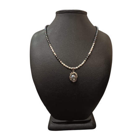 Collier Perles Eau Douce Noire