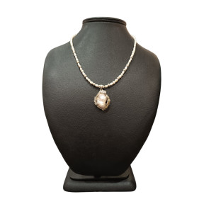 Collier Perles Eau Douce Perles Baroque Blanche