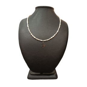 Collier Perles Eau Douce Acier