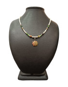 Collier Perles Eau Douce Unakite Rubis Zoïsite