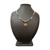 Collier Perles Eau Douce Unakite Rubis Zoïsite