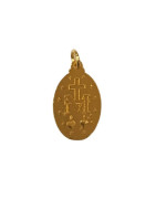 Collier Perles Eau Douce Médaille Plaqué Or