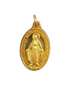 Collier Perles Eau Douce Médaille Plaqué Or