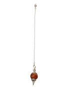 Pendule Agate de Feu boule avec pointe acier