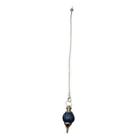 Pendule Lapis-lazuli boule avec pointe acier