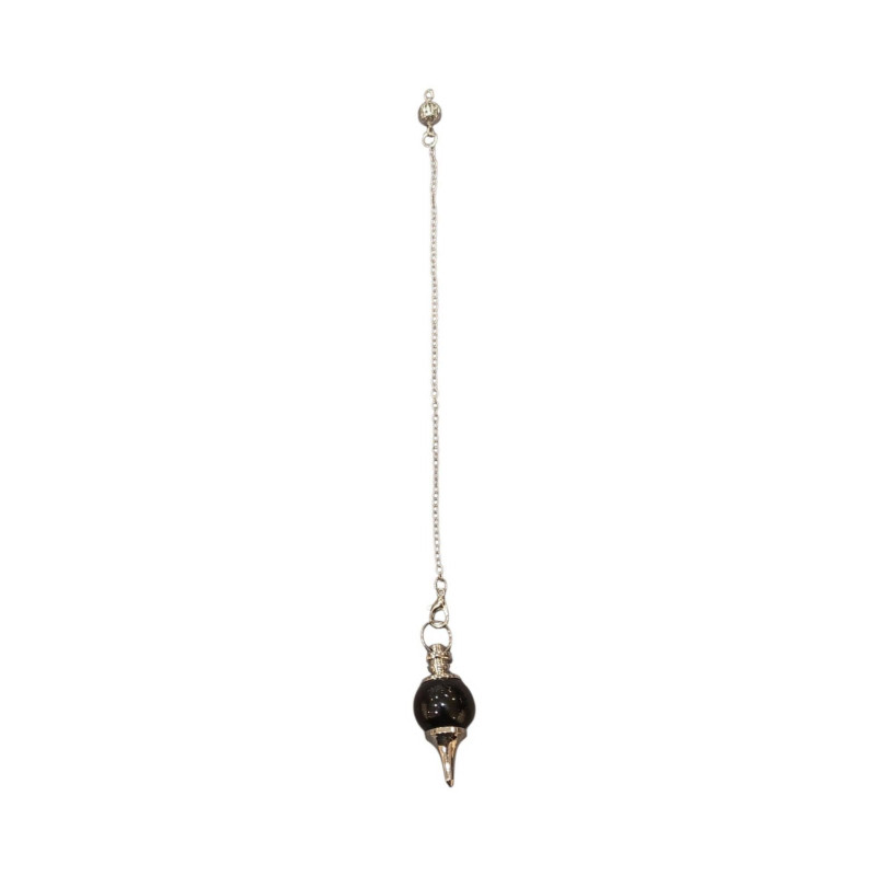 Pendule Obsidienne boule avec pointe acier