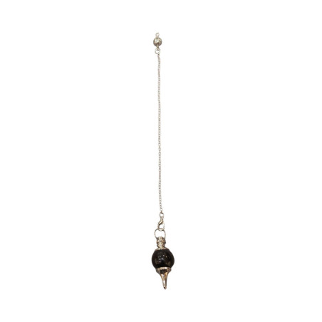 Pendule Obsidienne boule avec pointe acier