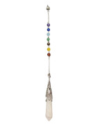 Pendule Quartz Rose 7 Chakras