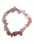 Bracelet Quartz Cerise Cristal de Roche Baroque