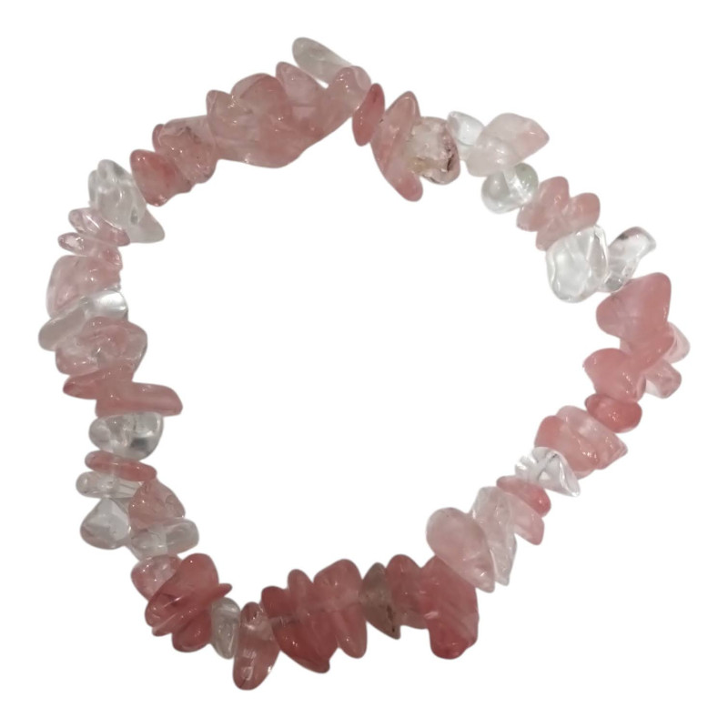 Bracelet Quartz Cerise Cristal de Roche Baroque