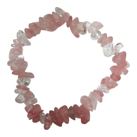 Bracelet Quartz Cerise Cristal de Roche Baroque