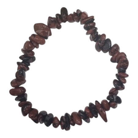 Bracelet Obsidienne Acajou Baroque