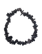 Bracelet Obsidienne Argentée Baroque