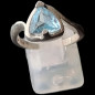 Bague Topaze bleue argent 925 Taille 57