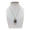 Pendentif Labradorite avec Chaîne Acier Plaqué Or