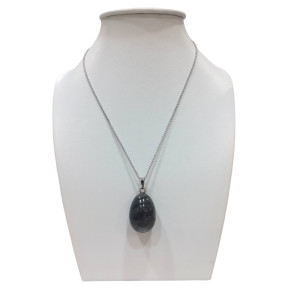 Pendentif Labradorite avec Chaîne Acier Plaqué Argent