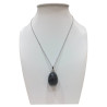 Pendentif Labradorite avec Chaîne Acier Plaqué Argent
