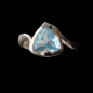 Bague Topaze bleue argent 925 Taille 57
