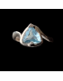 Bague Topaze bleue argent 925 Taille 57