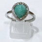 Bague Amazonite Acier Inox Taille Réglable